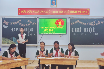 LIÊN ĐỘI TRƯỜNG THCS NGUYỄN TẤT THÀNH ĐỒNG LOẠT TỔ CHỨC ĐẠI HỘI CHI ĐỘI NĂM HỌC 2025-2026
