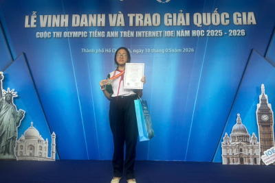 Học sinh Trường THCS Nguyễn Tất Thành vinh dự được vinh danh trao giải Quốc gia tại Thành phố Hồ Chí Minh.