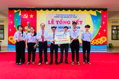 Trường THCS Nguyễn Tất Thành, xã Quảng Phú tổ chức Lễ tổng kết năm học 2025–2026